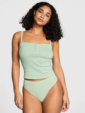 Pointelle Henley Cami
