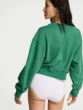 Off-Duty Terry Crop Crewneck Sweatshirt
