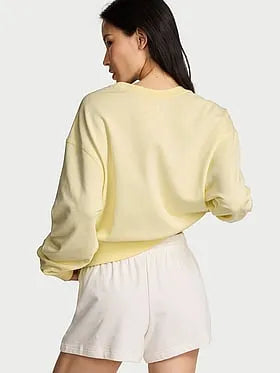 Off-Duty Terry Crop Crewneck Sweatshirt