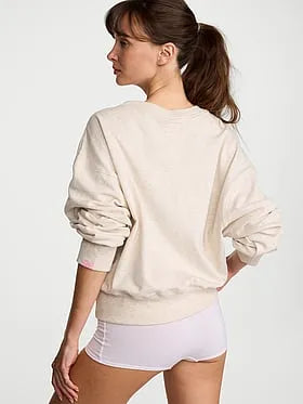 Off-Duty Terry Crop Crewneck Sweatshirt