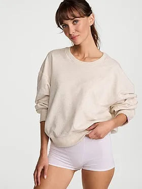 Off-Duty Terry Crop Crewneck Sweatshirt