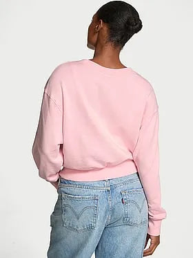Off-Duty Terry Crop Crewneck Sweatshirt