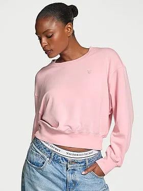 Off-Duty Terry Crop Crewneck Sweatshirt