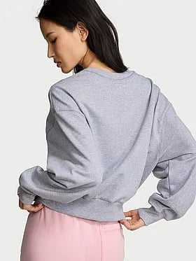 Off-Duty Terry Crop Crewneck Sweatshirt