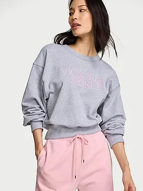 Off-Duty Terry Crop Crewneck Sweatshirt