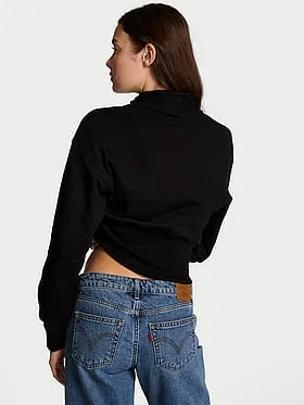 Off-Duty Terry Fitted Half-Zip Sweatshirt