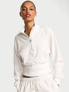 Off-Duty Terry Fitted Half-Zip Sweatshirt