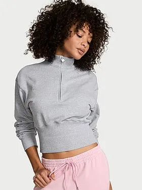 Off-Duty Terry Fitted Half-Zip Sweatshirt