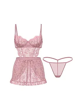 Wicked Twinkle Lace Unlined Apron Set