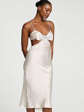 Atelier Victoriaâs Secret Sheer Bow Slip Gown