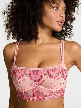 Hearts & Roses Embroidery Bra Top
