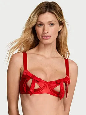 Wicked Twinkle Bows Peekaboo Balconette Bra