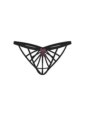 Cherry Pop Embroidery Strappy Peekaboo Bikini Panty
