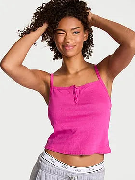 Pointelle Henley Cami