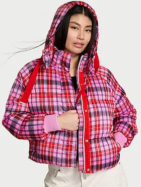 Marshmallow Cropped Puï¬er Jacket