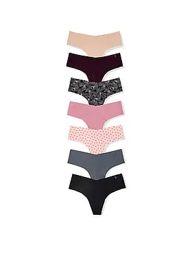 7-Pack No-Show Thong Panties