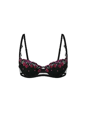 Cherry Pop Embroidery Uplift Balconette Bra