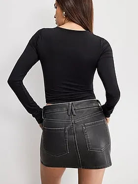 Jersey U-Wire Long-Sleeve Top