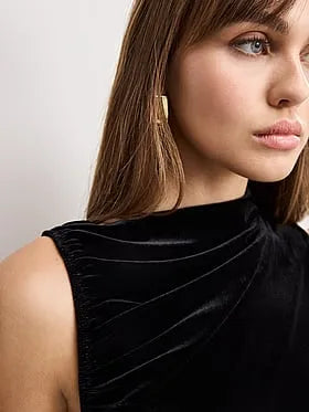 Velvet High Neck Maxi Dress