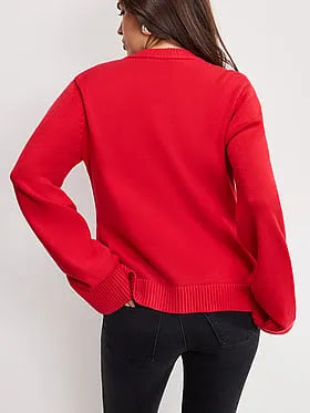 Button-Front Knit Cardigan