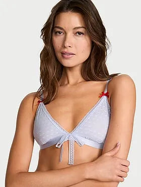 Heart Lace Unlined Triangle Bralette