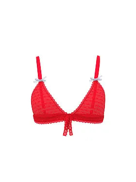 Heart Lace Unlined Triangle Bralette