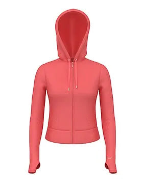 Iridescent Shrunken Full-Zip Hoodie