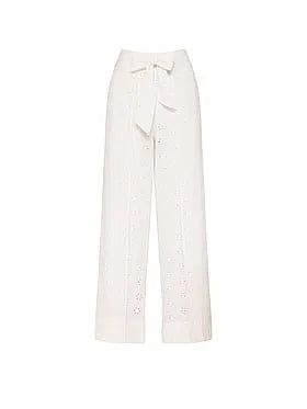 Beachwear Eyelet Wide-Leg Pant