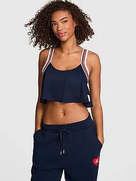 Mesh Flowy Cropped Tank