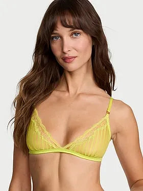 Tease Sheer Stripe Triangle Bralette