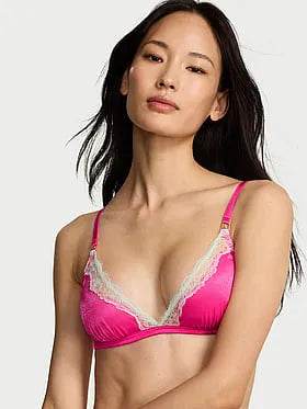 Tease Sheer Shimmer Triangle Bralette