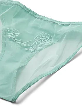 Satin & Mesh Bride Bikini Panty