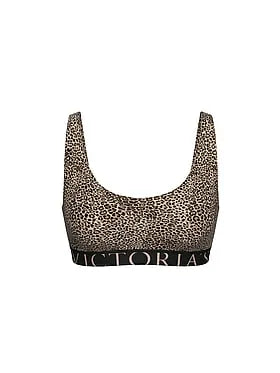 Cotton Exploded Logo Unlined Plunge Bralette