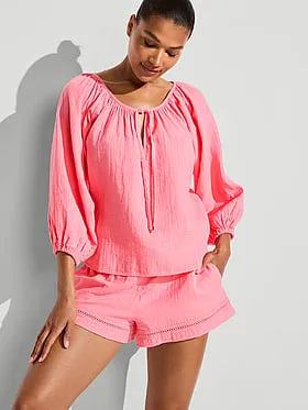 Beachwear Cotton Gauze Easy Top
