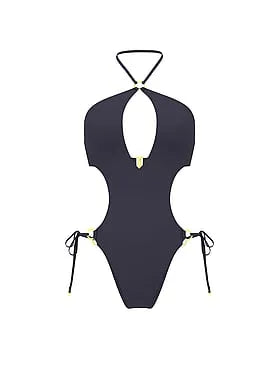 Glam Rings Halter Monokini One-Piece Swimsuit