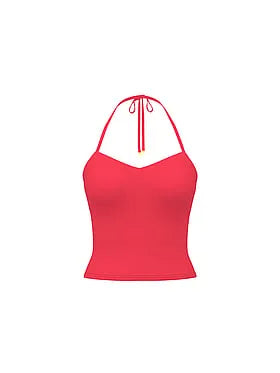 Essential Scoop Halter Tankini Top
