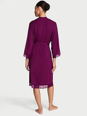 SoSoftâ¢ Modal Lace-Trim Robe