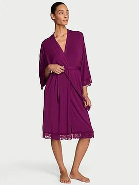 SoSoftâ¢ Modal Lace-Trim Robe