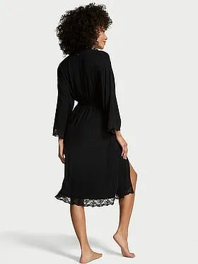 SoSoftâ¢ Modal Lace-Trim Robe