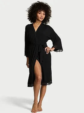 SoSoftâ¢ Modal Lace-Trim Robe