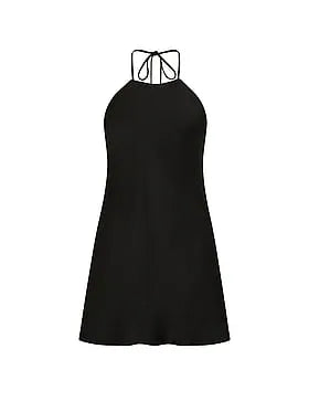 Luxe Satin Halter Mini Slip Dress
