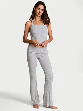 SoSoftâ¢ Modal Wide-Rib Tank & Foldover Pants Set