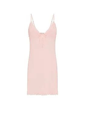 SoSoftâ¢ Modal Lace-Trim Tie-Front Slip Dress