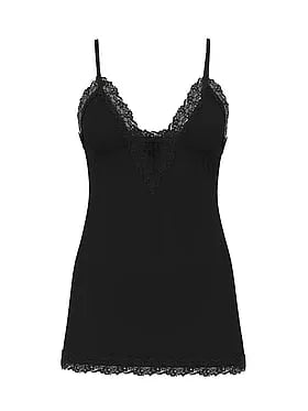 SoSoftâ¢ Modal Lace-Trim Tie-Front Slip Dress