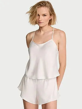 Satin Open-Back Cami & Shorts Set