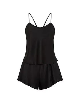 Satin Open-Back Cami & Shorts Set