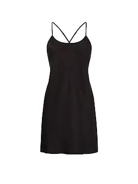 Satin Open-Back Slip Dress