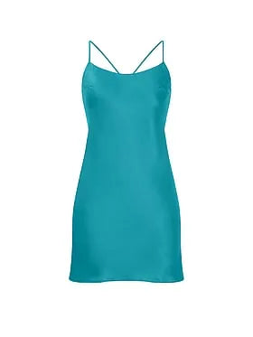 Satin Open-Back Slip Dress