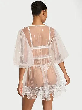 Atelier x Victoria's Secret Bridal Embellished Tulle Short Robe