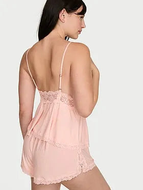 SoSoftâ¢ Modal Lace-Trim Cami & Shorts Set